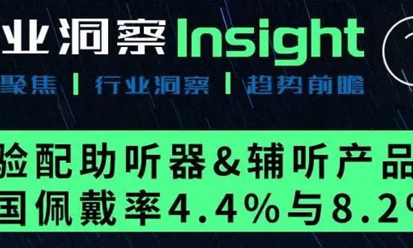洞察｜#2202自验配助听器&辅听产品 美国佩戴率4.4%与8.2%