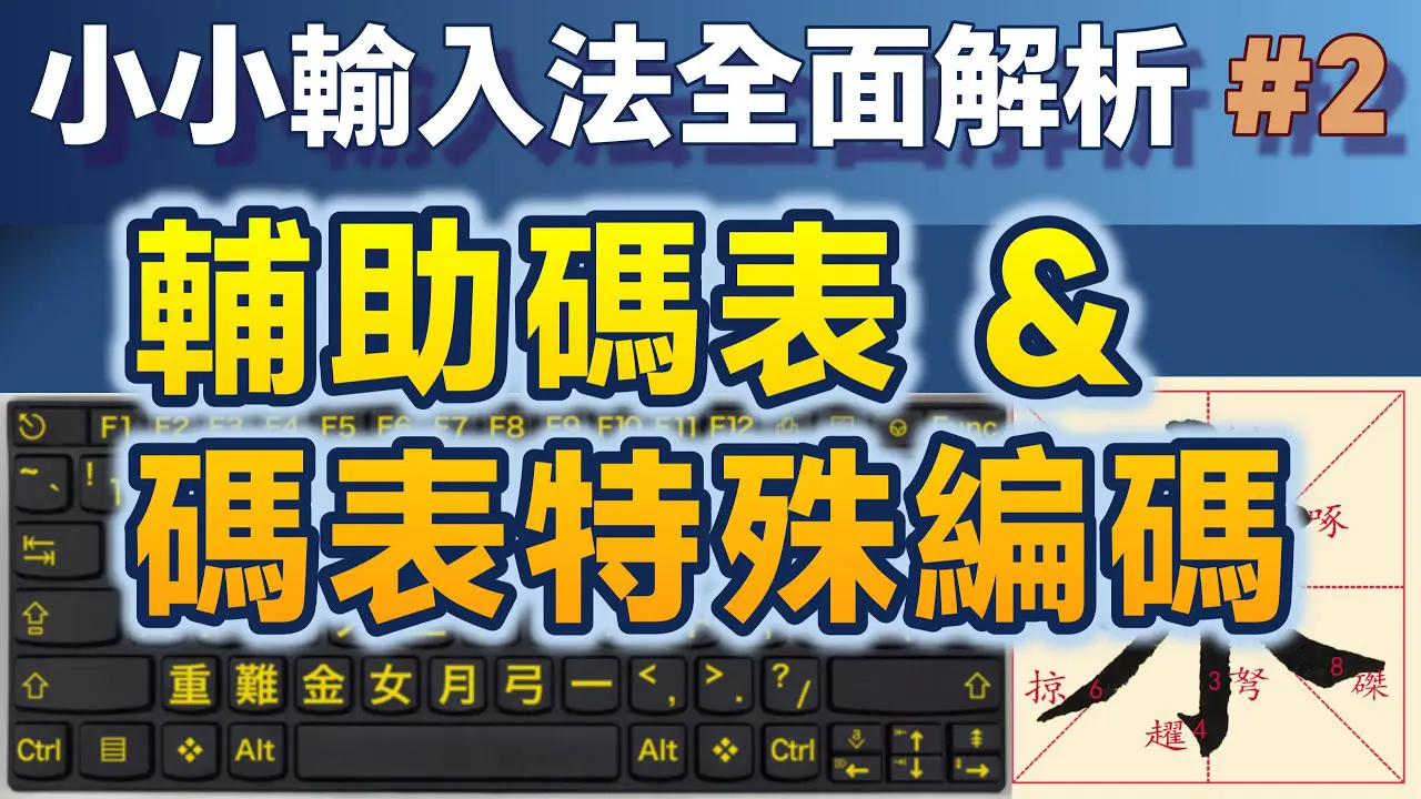 Yong02｜小小輸入法全面解析＃2：輔助碼表的設定與操作，碼表變數與函數強化擴充彈性