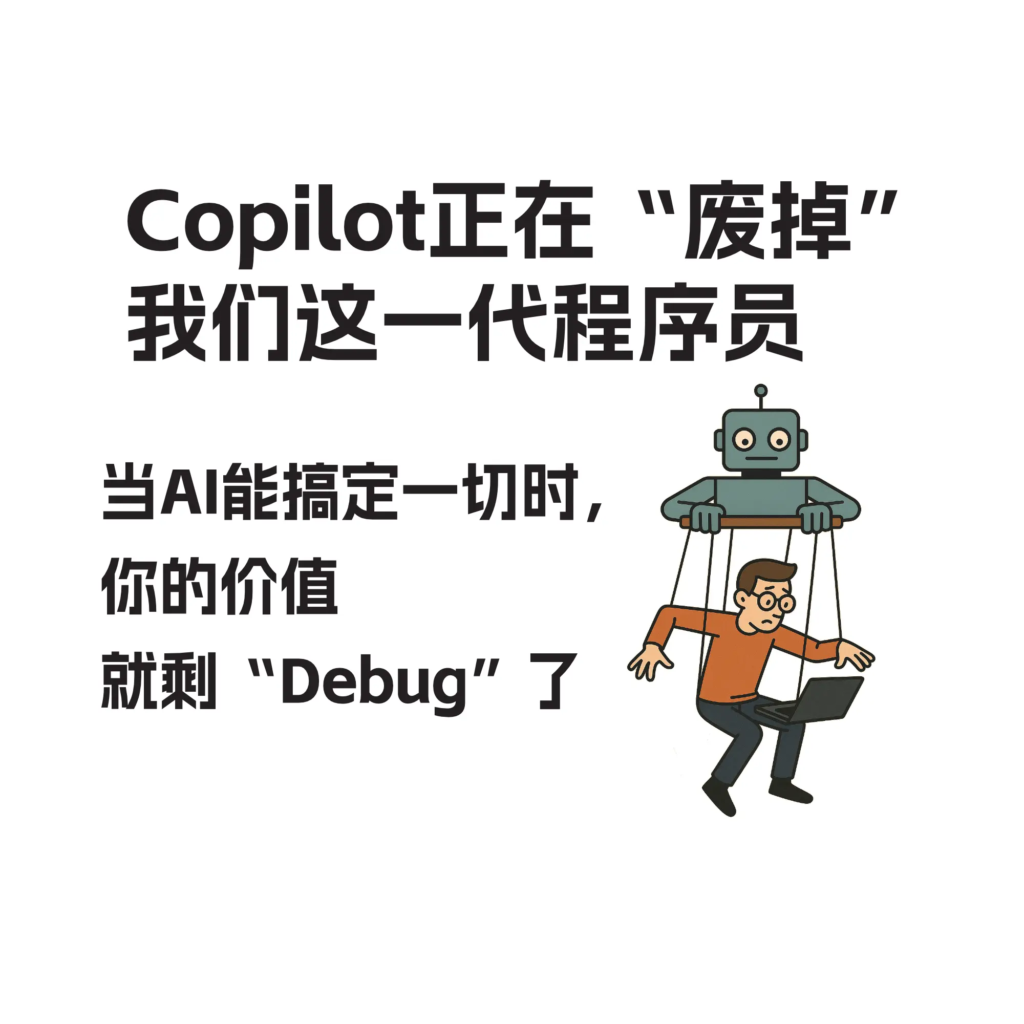 Copilot正在“废掉” 我们这一代程序员 | 当AI能搞定一切,你的价值就剩“Debug”了